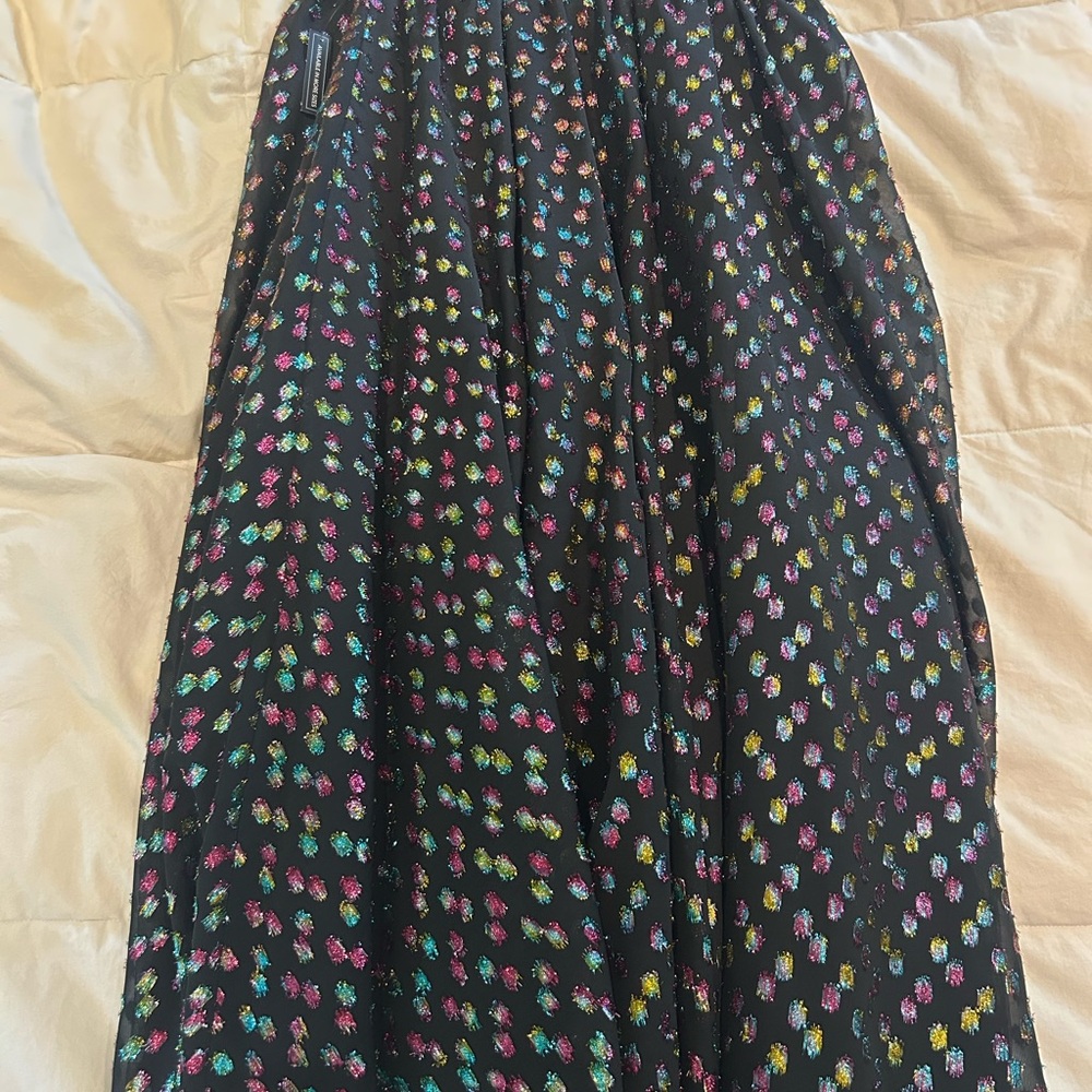 Halogen Nordstrom long black and multicolored skirt